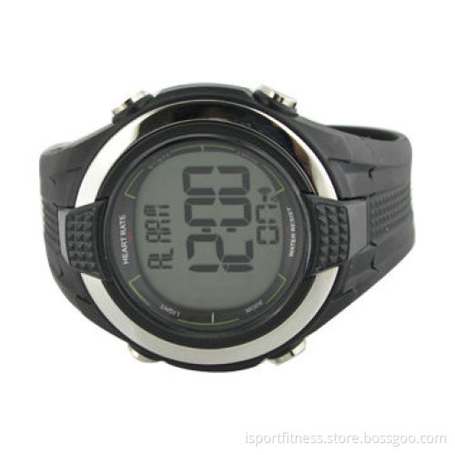 Stylish professional pulse rate monitor watch with chest belt